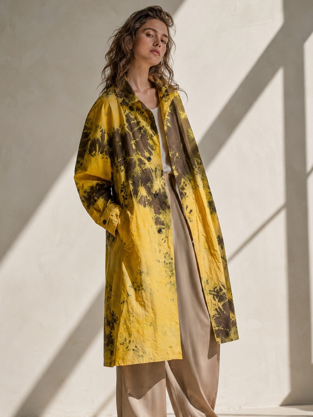 NWOT Suzusan Japan Shibori Dyed Cotton Coat Jacket Sz L Rare Artisan Handmade